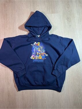 Disneyland Resort Hong Kong Exclusice Navy Blue Graphic Hoodie Sweatshirt